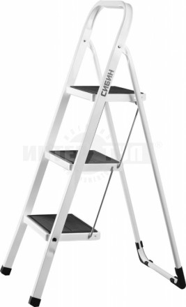 Лестница-стремянка СИБИН стальная c широкими ступенями. 3 ступени купить в Хабаровске