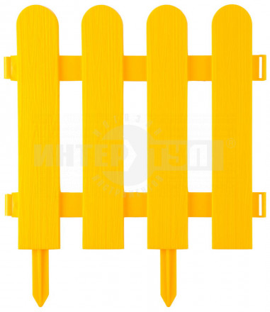 Забор декоративный GRINDA "ШТАКЕТНИК", 29x224см, желтый [2]  купить в Хабаровске