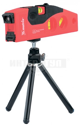 Уровень лазерный, 180 мм, 220 мм штатив, 4 глазка// MATRIX купить в Хабаровске