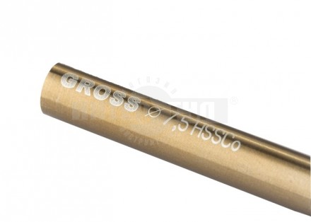 Сверло спиральное по металлу, 7,5 мм, HSS-Co// GROSS [3]  купить в Хабаровске