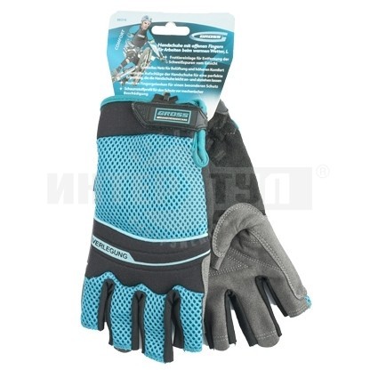 Перчатки комбинированные облегченные, открытые пальцы, XL// GROSS [3]  купить в Хабаровске