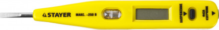 Тестер напряжения STAYER "MASTER" цифровой со световым индикатором, 12-220В, 125мм [3]  купить в Хабаровске