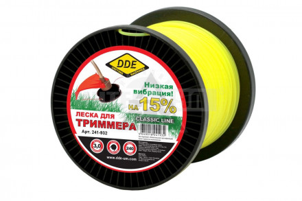 Корд триммерный на катушке DDE "Classic line" (круг) 3,0 мм х 240 м, желтый купить в Хабаровске
