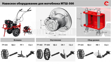 ЗУБР МТШ-700 мотоблок бензиновый с ВОМ, 389 см3 [5]  купить в Хабаровске