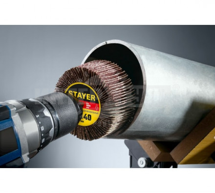 Круг шлифовальный STAYER лепестковый, на шпильке, P320, 30х15 мм [2]  купить в Хабаровске