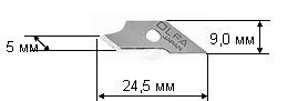 Лезвие OLFA перовое для CMP-1, 5х24,5х0,5мм, 15шт [2]  купить в Хабаровске