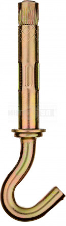 Болт анкерный с крюком 10 x 50 мм 40 шт желтопассивированный ЗУБР Профессионал [3]  купить в Хабаровске