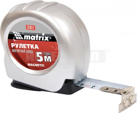 Рулетка  5м 19мм магнКрюч Magnetic Matrix купить в Хабаровске