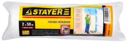 Пленка STAYER "STANDARD" защитная укрывочная, HDPE, в рулоне, 7 мкм, 2 х 50 м купить в Хабаровске