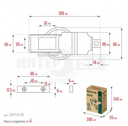 KRAFTOOL MINI, 65 мм, стальные настольные тиски для точных работ [4]  купить в Хабаровске