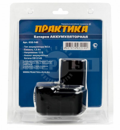 Аккумулятор ПРАКТИКА для HITACHI 12В, 1,5Ач, NiCd, блистер [3]  купить в Хабаровске