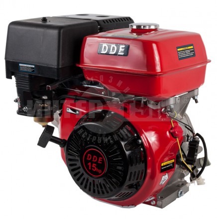 Двигатель бензиновый четырехтактный DDE 190F-S25GE (25.0мм, 15.0л.с., 420 куб.см., фильтр-картридж, купить в Хабаровске