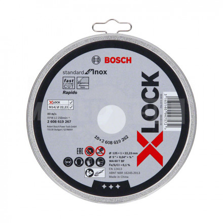 X-LOCK Отрезной диск  Standard for Inox 125x1x22.23мм прямой купить в Хабаровске
