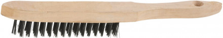 Щетка STAYER "MASTER" проволочная стальная с деревянной ручкой, 4 ряда [2]  купить в Хабаровске