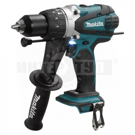 Дрель аккумуляторная ударная MAKITA DHP458Z (18 В БЗП.13мм 2скор ,91нм,2.3кг подсв кейс без акк и з/устр). купить в Хабаровске