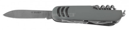 Нож ЗУБР "МАСТЕР" складной многофункциональный, "12 в 1", обрезиненная рукоятка [4]  купить в Хабаровске