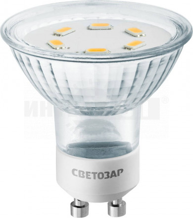 Лампа СВЕТОЗАР светодиодная "Super LUXX", цоколь GU10, яркий белый свет (4000К), 230В, 3Вт (25) [2]  купить в Хабаровске