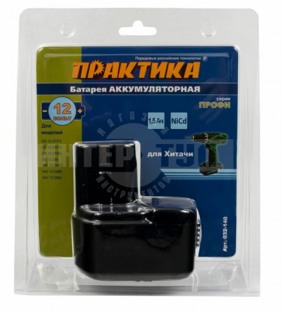 Аккумулятор ПРАКТИКА для HITACHI 12В, 1,5Ач, NiCd, блистер [4]  купить в Хабаровске