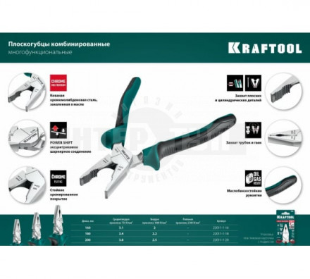 KRAFTOOL плоскогубцы комбинированые, 160 мм [5]  купить в Хабаровске