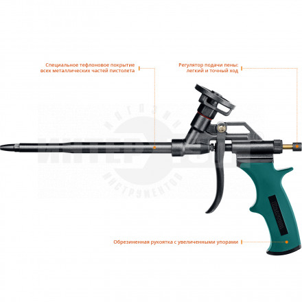 Пистолет для монтажной пены "PANTHER", металлический корпус, полное тефлоновое покрытие, KRAFTOOL [3]  купить в Хабаровске