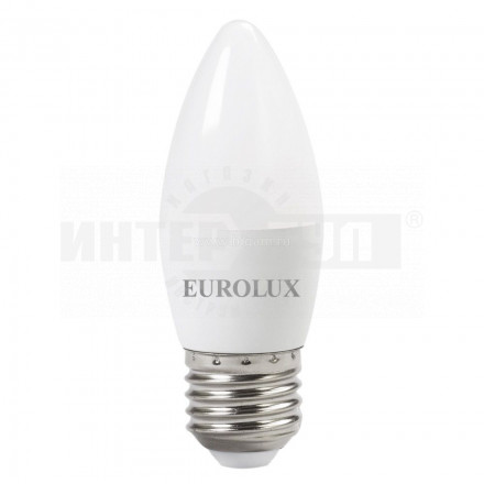 Лампа светодиодная LL-E-C37-6W-230-2,7K-E27 (свеча 6Вт тепл. Е27) Eurolux купить в Хабаровске