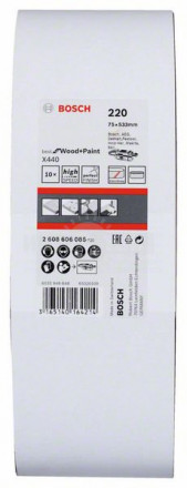 Набор из 10 шлифлент 75 x 533 mm 220 [2]  купить в Хабаровске