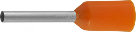 Наконечник СВЕТОЗАР штыревой, изолированный, для многожильного кабеля, оранжевый, 0,5 кв. мм, 25шт [2]  купить в Хабаровске