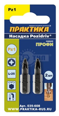 Бита PZ1  25мм 2шт Профи Практика [4]  купить в Хабаровске