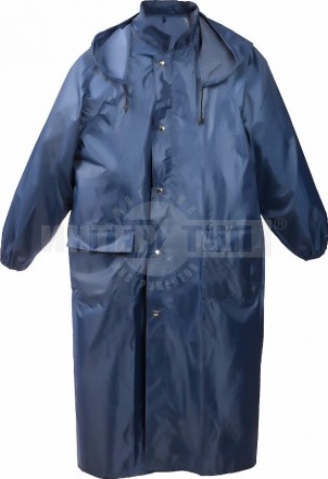 Плащ-дождевик STAYER 11612-52, нейлоновый на молнии, синий цвет, размер 52-54 [2]  купить в Хабаровске
