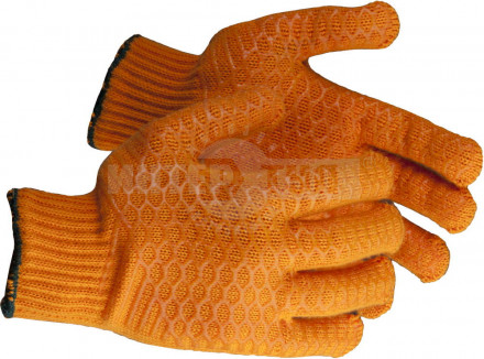 Перчатки ЗУБР трикотажные, с противоскользящим двусторонним перекрестным покрытием, L-XL [2]  купить в Хабаровске
