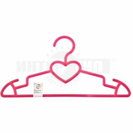 Вешалка пластиковая для верхней одежды 41 см цветная сердечко// ELFE купить в Хабаровске