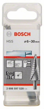 Ступенчатое сверло HSS 6 - 30 mm, 10,0 mm, 93,5 mm [2]  купить в Хабаровске
