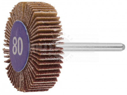 Круг ЗУБР веерный на шпильке, P 80, d 32x10x3,2 мм, L 45мм, 1шт [2]  купить в Хабаровске