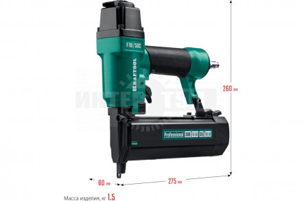 Пневматический нейлер-степлер (гвозде/скобозабиватель) 2-в-1 KRAFTOOL F18/50C, скобы тип 55 (19-30мм) / 300 (15-50мм) купить в Хабаровске