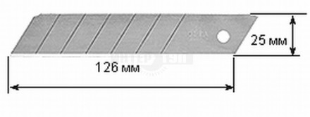 Лезвие OLFA сегментированное, 25х126х0,7мм, 5шт [2]  купить в Хабаровске