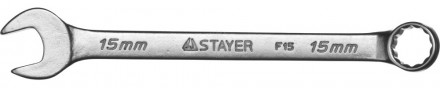 Ключ STAYER "MASTER" гаечный комбинированный, хромированный, 15мм [2]  купить в Хабаровске