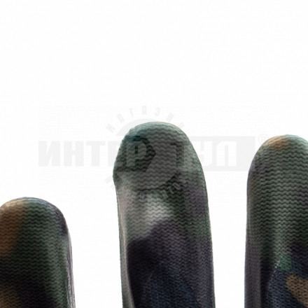 Перчатки садовые из полиэстера с нитрильным обливом, хаки, М// Palisad [3]  купить в Хабаровске
