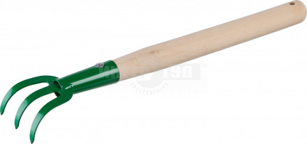 Рыхлитель 3-х зубый, РОСТОК 39616, с деревянной ручкой [3]  купить в Хабаровске