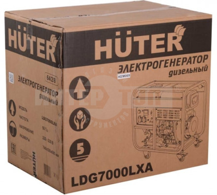 Электрогенератор дизельный LDG 7000LXА Huter [7]  купить в Хабаровске