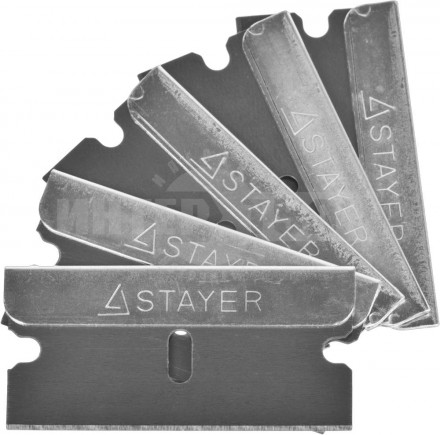 Лезвия STAYER "MASTER" сменные для скребков арт. 0853, 08533, 08535, тип Н01, 40мм, 5шт [3]  купить в Хабаровске