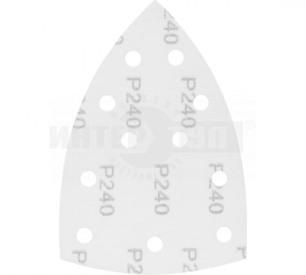 Треугольник абразивный на ворc. подложке под 'липучку', перф., P 240, 150х150х100 мм, 5 шт.// Denzel [3]  купить в Хабаровске
