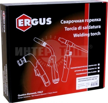Горелка ERGUS для полуавтомата i-MIG 165 (150A, 0,6 - 0,8 мм, 2,0 метра) QE ( Ergus ) [3]  купить в Хабаровске