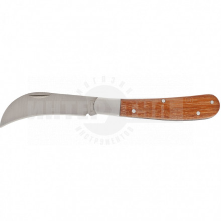 Нож садовый, 170 мм, складной, изогнутое лезвие, деревянная рукоятка// PALISAD [3]  купить в Хабаровске