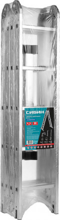 СИБИН ЛТ-45 лестница-трансформер, 4x5 ступеней, алюминиевая. [6]  купить в Хабаровске