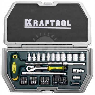 Набор KRAFTOOL "INDUSTRIE": Слесарно-монтажный инструмент, компактный, 1/4", 38 предм купить в Хабаровске