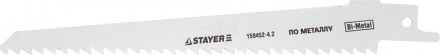 Полотно STAYER S611DF для сабельной эл. ножовки Bi-Metall, дерево, дерево с гвоздями,металл, газобет купить в Хабаровске