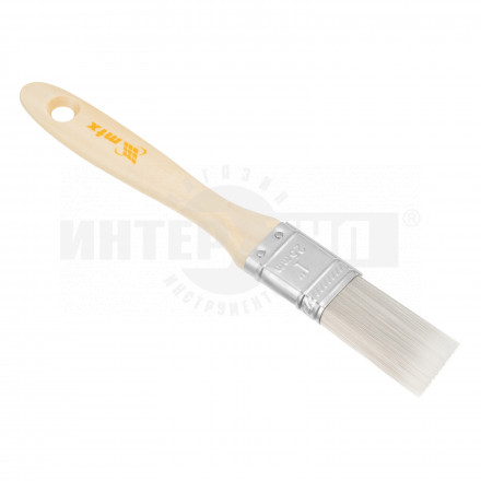 Кисть плоская для лаков "Евро" 1", искусственная щетина, деревянная ручка// MTX купить в Хабаровске