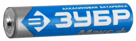 Батарейка ЗУБР "МАКС-ПЛЮС" щелочная (алкалиновая), тип AAA, 1,5В, 2шт на карточке купить в Хабаровске