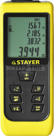 Дальномер STAYER лазерный, "SDL-50", точность 2мм, дальность 50м, 2 точки отсчета [2]  купить в Хабаровске