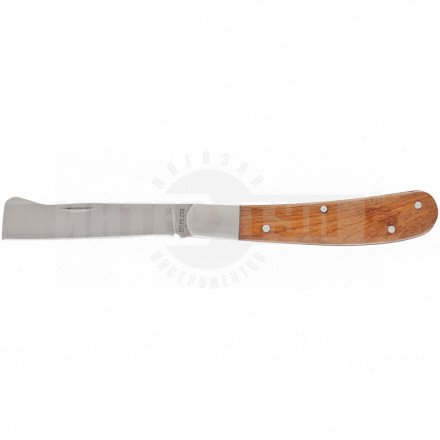 Нож садовый, 173 мм, складной, копулировочный, деревянная рукоятка// PALISAD [2]  купить в Хабаровске